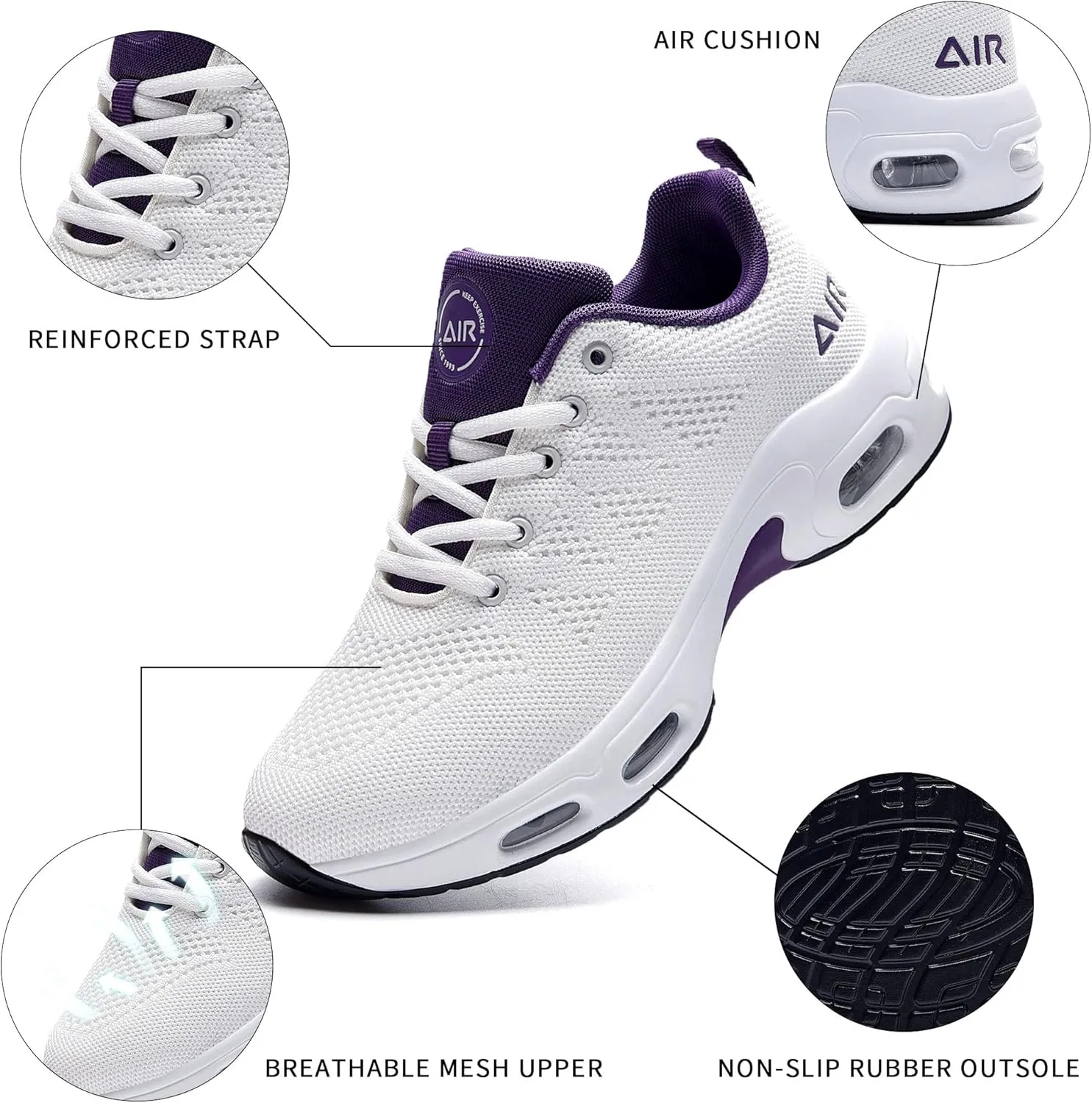 SURRAY Women's Air Running Shoes Walking Tennis Sneakers Non-Slip Athletic Fashion Casual Light Shoes(US5.5-11 B(M)