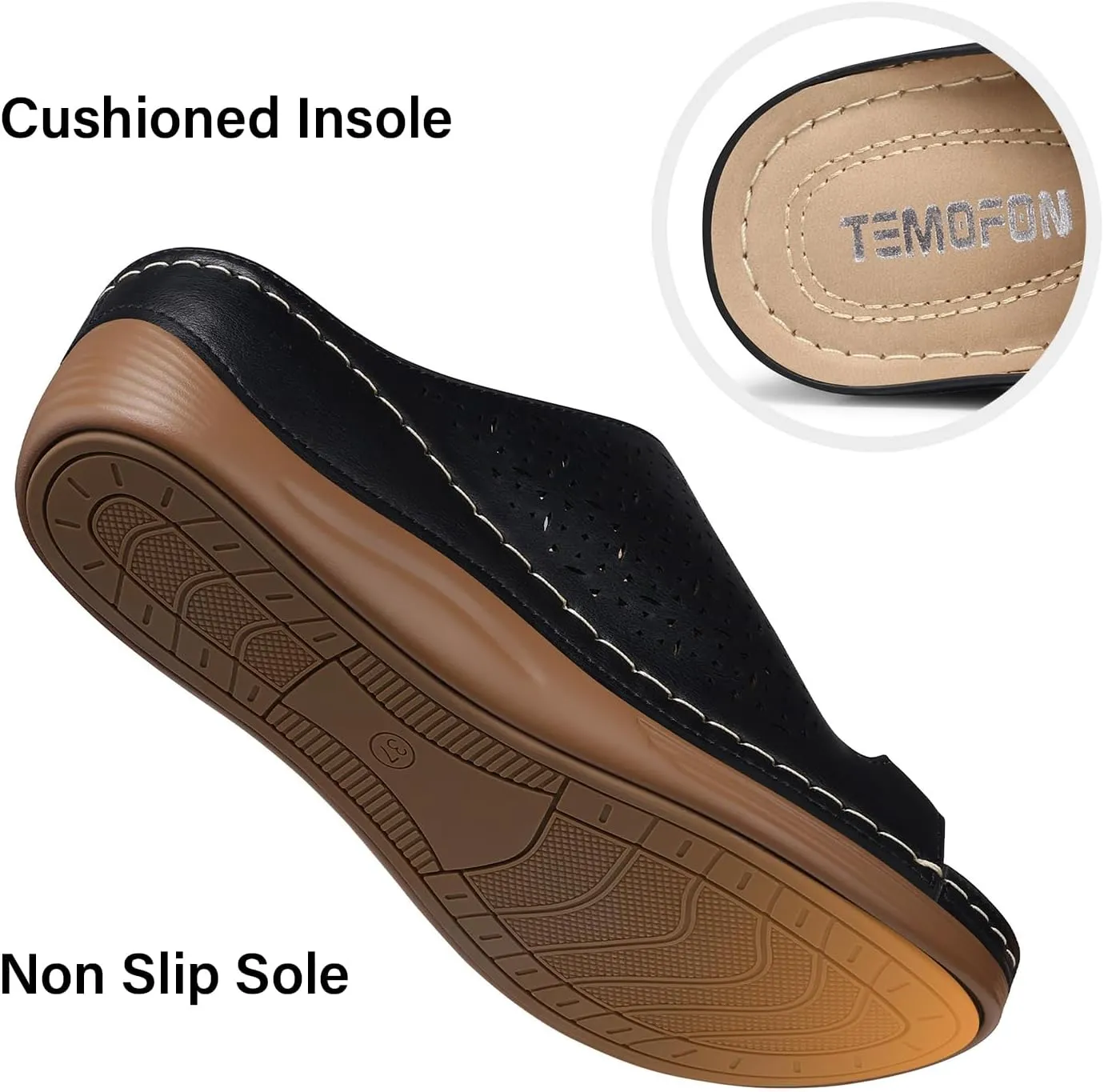 TEMOFON Flip Flops for Women Dressy: Comfortable Sandals for Women - Walking Summer Slip On Casual Bohemian Flower Thong Sandal