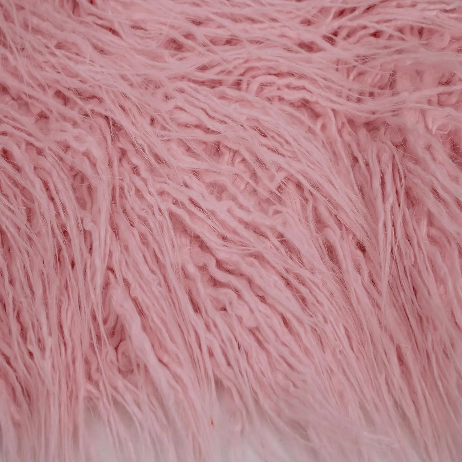 Texco Faux Fur-Fabric by The Yard-Fluffy, Shaggy Mohair-for Sewing, Newborn, Costumes, Plush Toys, Apparel, Clothing, Rugs, Dolls, Decoration, Gnome Beard Miniature, Pink 1 Yard