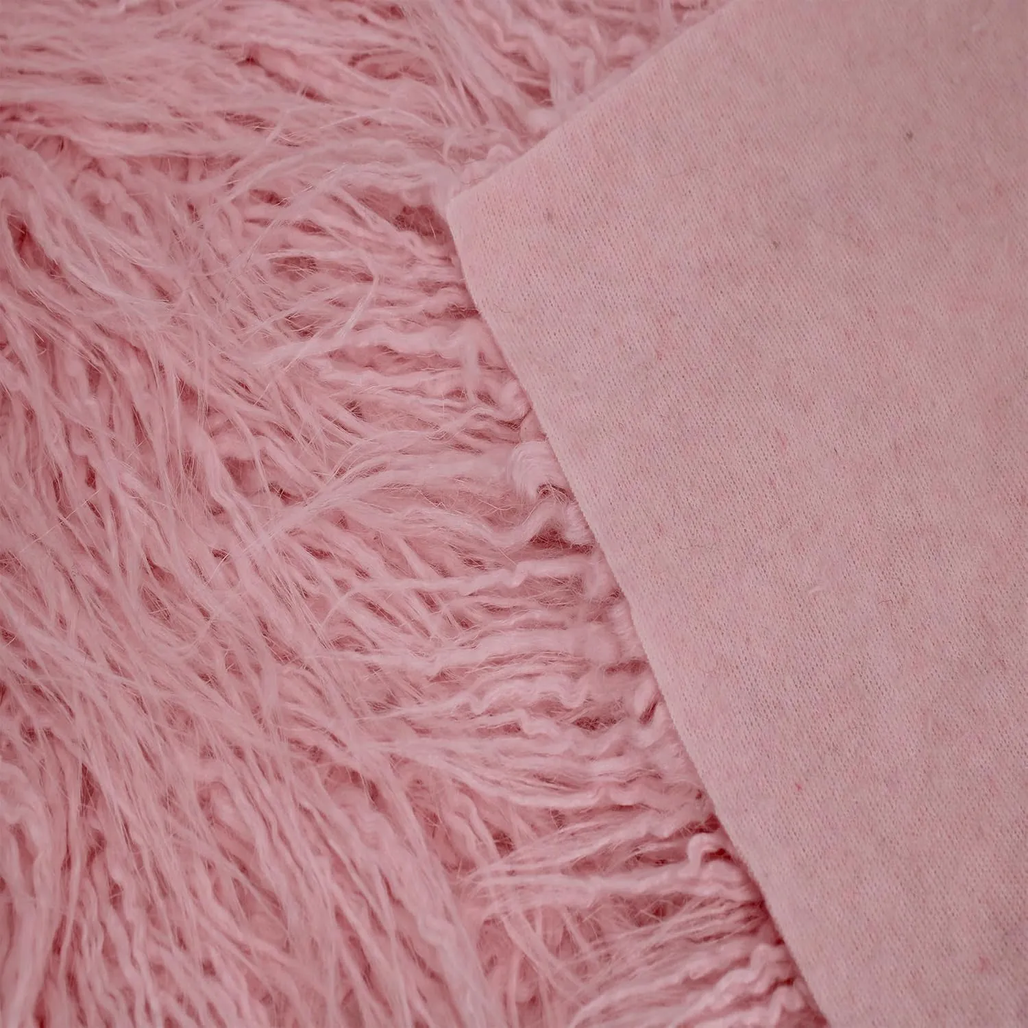 Texco Faux Fur-Fabric by The Yard-Fluffy, Shaggy Mohair-for Sewing, Newborn, Costumes, Plush Toys, Apparel, Clothing, Rugs, Dolls, Decoration, Gnome Beard Miniature, Pink 1 Yard