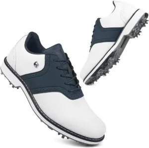 THESTRON Men Professional 9 Spikes Golf Shoes Waterproof Golf Training Sneakers Turf Walking Sneakers Male Spikes Golf Footwears Comfort Golfing Wears