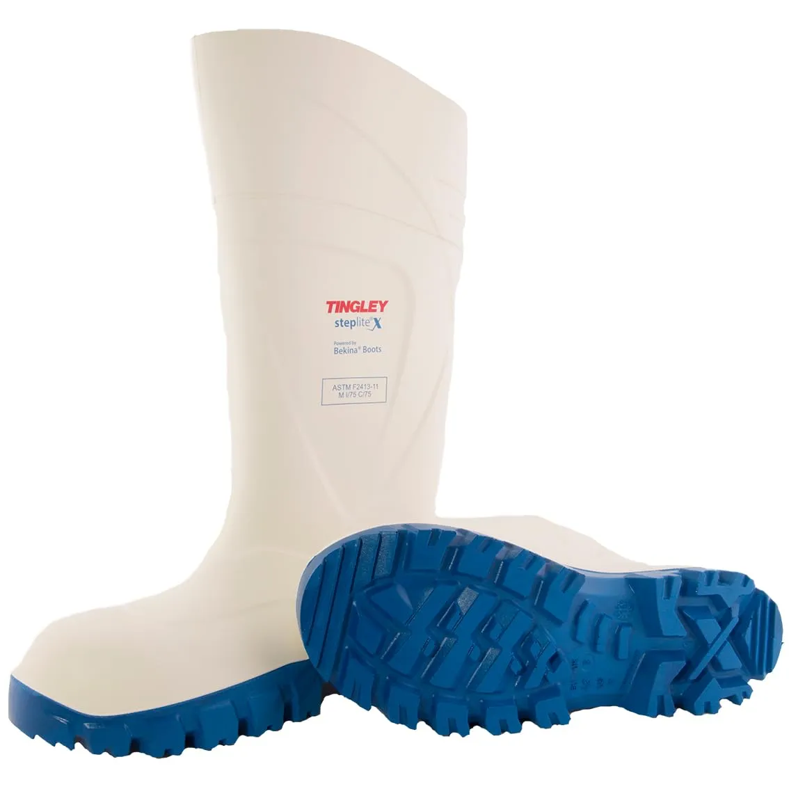 Tingley StepLite X Powered by Bekina 77258 Boots, Mens 11 / Womens 13, White/Blue