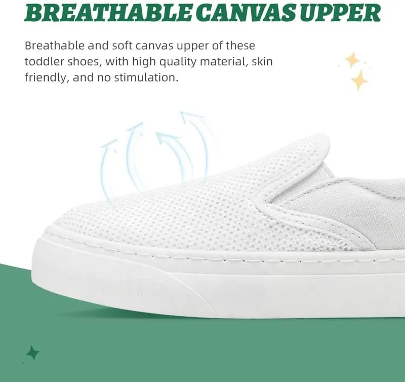 Toddler Girls and Boys Sneakers Canvas Low Top Slip On Casual Sparkle Sequins Walking/Running Shoes