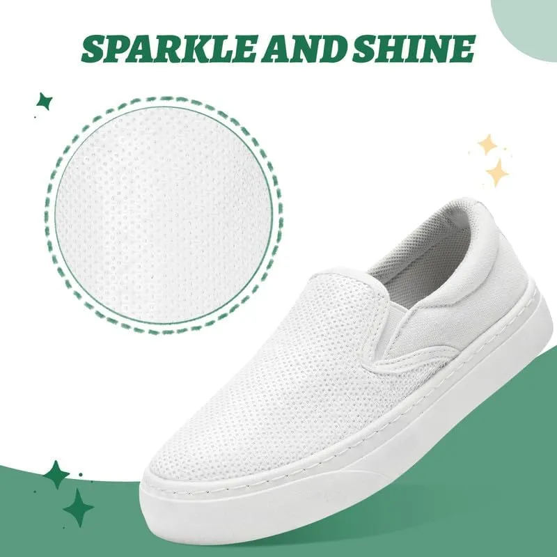 Toddler Girls and Boys Sneakers Canvas Low Top Slip On Casual Sparkle Sequins Walking/Running Shoes