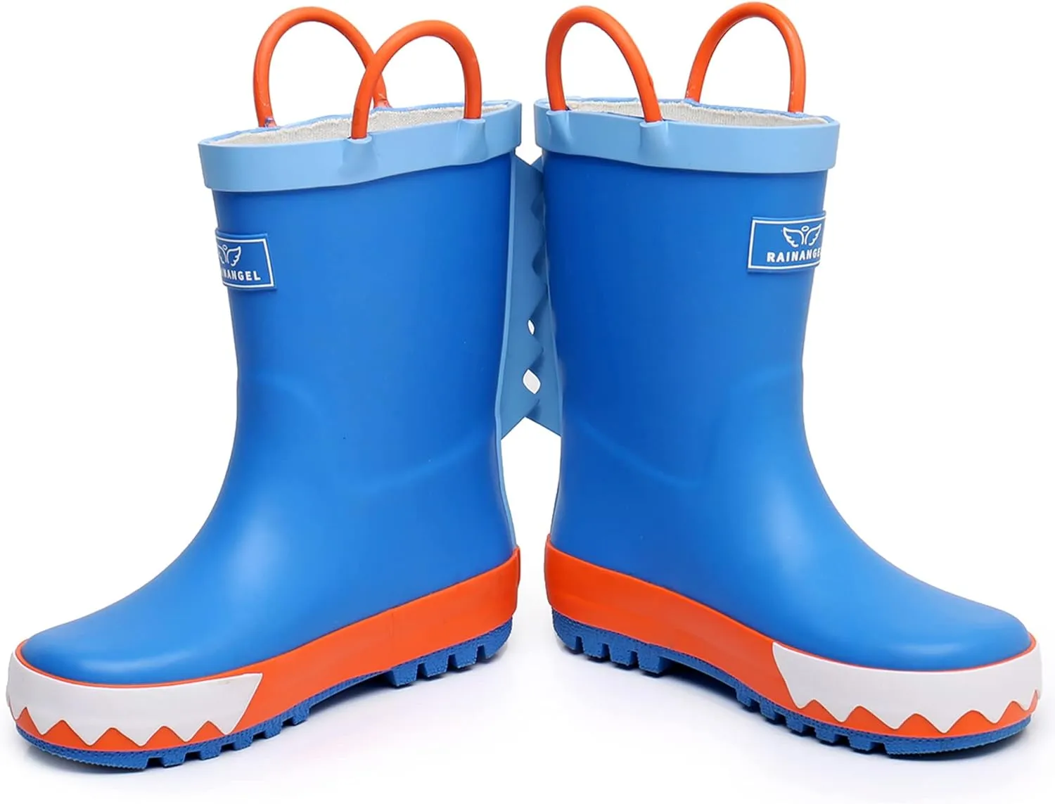Toddler Rain Boots with Easy-On Handles, Waterproof Rubber Kids Rain Boots for Girls and Boys, in Fun Printed & Colors Unisex-Child Outdoor Rain Boots