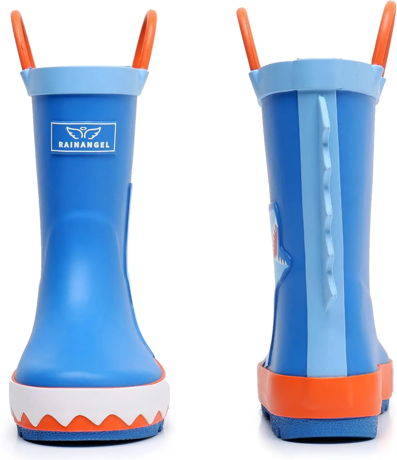 Toddler Rain Boots with Easy-On Handles, Waterproof Rubber Kids Rain Boots for Girls and Boys, in Fun Printed & Colors Unisex-Child Outdoor Rain Boots