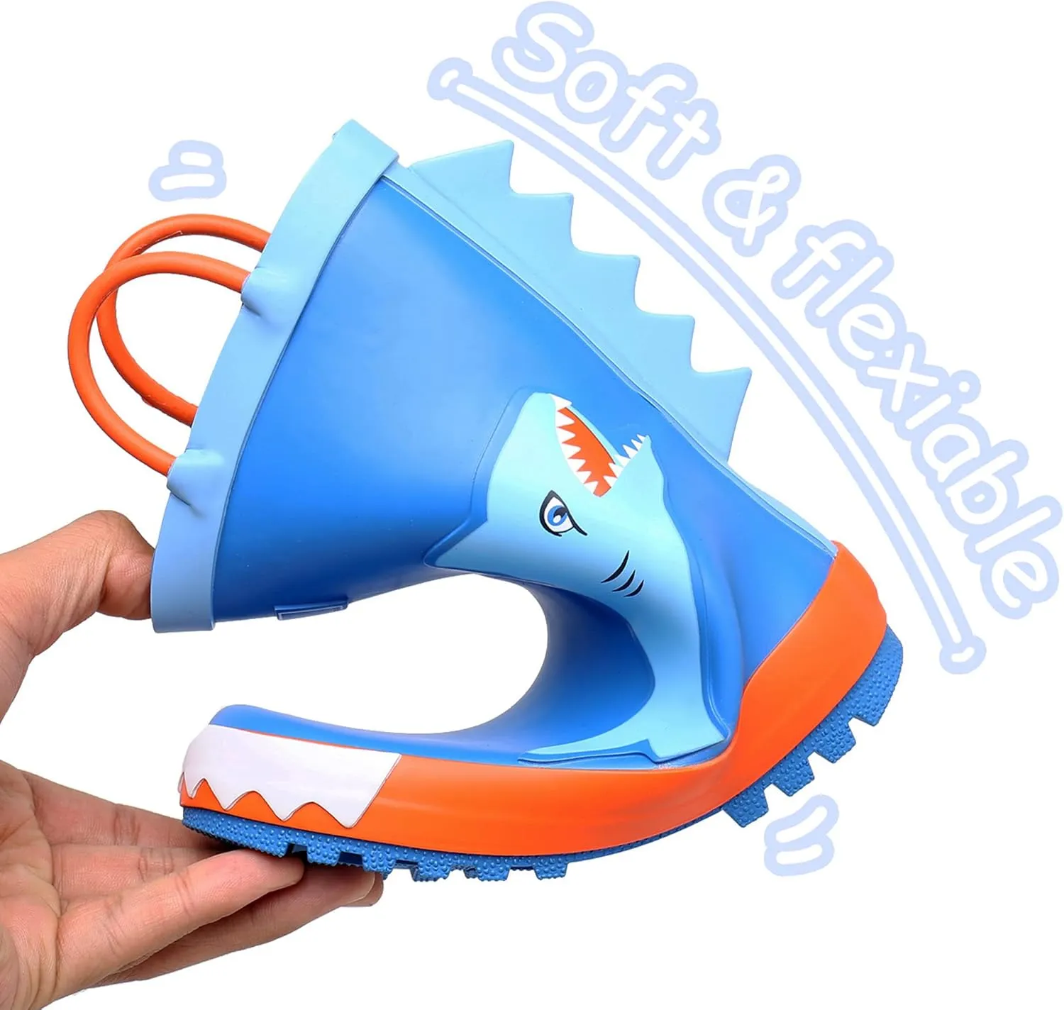 Toddler Rain Boots with Easy-On Handles, Waterproof Rubber Kids Rain Boots for Girls and Boys, in Fun Printed & Colors Unisex-Child Outdoor Rain Boots