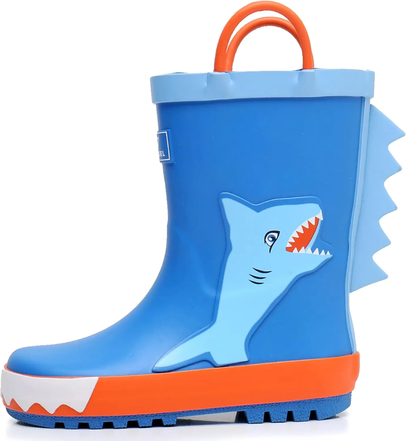 Toddler Rain Boots with Easy-On Handles, Waterproof Rubber Kids Rain Boots for Girls and Boys, in Fun Printed & Colors Unisex-Child Outdoor Rain Boots