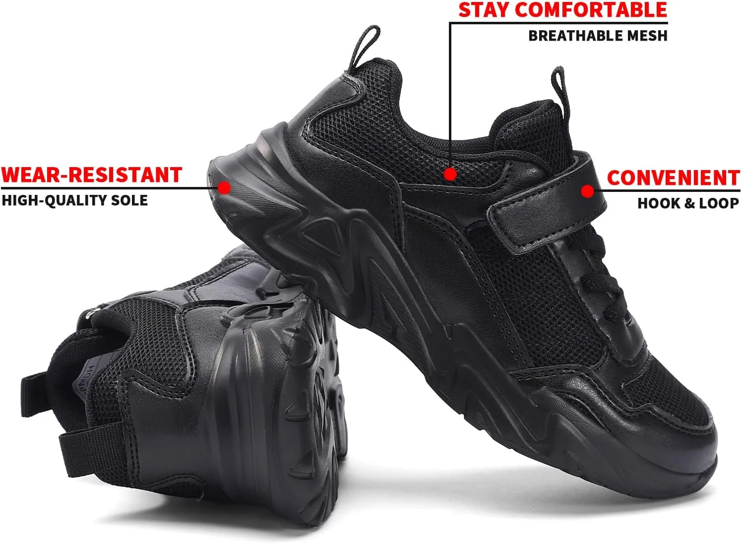 Unisex-Child White Tennis Shoes Breathable Sneakers for Boys Girls Lightweight Running Shoes Kids Toddler/Little Kid/Big Kid Gym Footwear