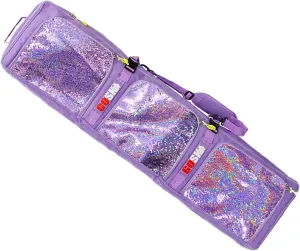 UNISTRENGH Wheeled Snowboard Bags for Air Travel, Waterproof Separate Compartment Skiing Backpack with Colorful sequins, wheels - for Snow Snowboarding-135CM