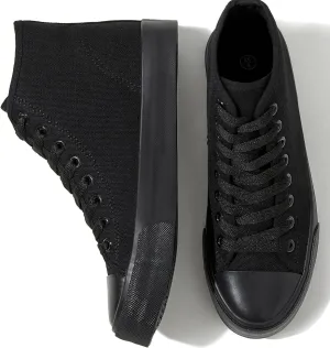 Uoidru High Top Sneakers for Women Canvas Shoes White Canvas High Tops Women Casual Shoes Lace Up Fashion Sneakers