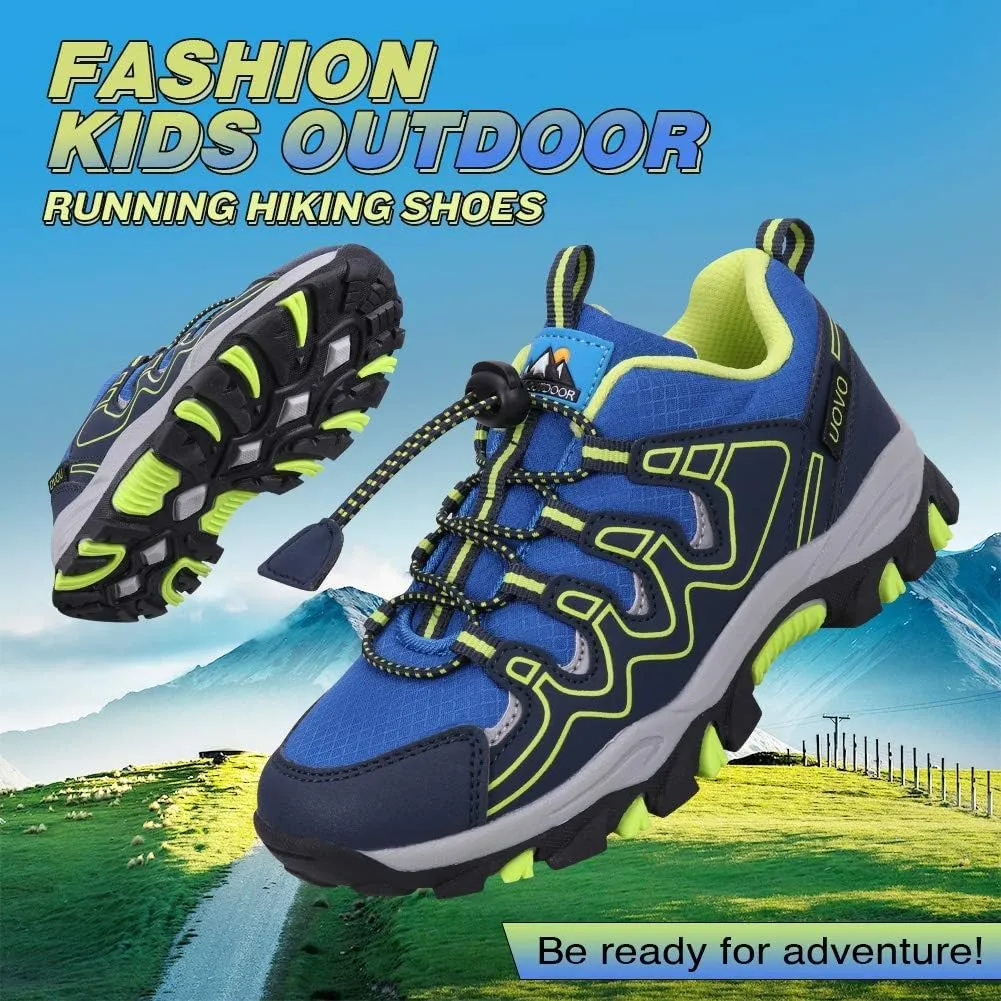 UOVO Boys Shoes Boys Tennis Running Sneakers Waterproof Hiking Shoes Kids Outdoor Fashion Sneakers Slip Resistant (Big/Little Boys)