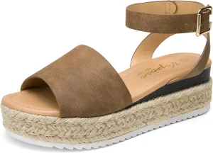 Vepose Women's 400A Platform Wedge Sandals, Summer Espadrilles Sandals with Ankle Strap