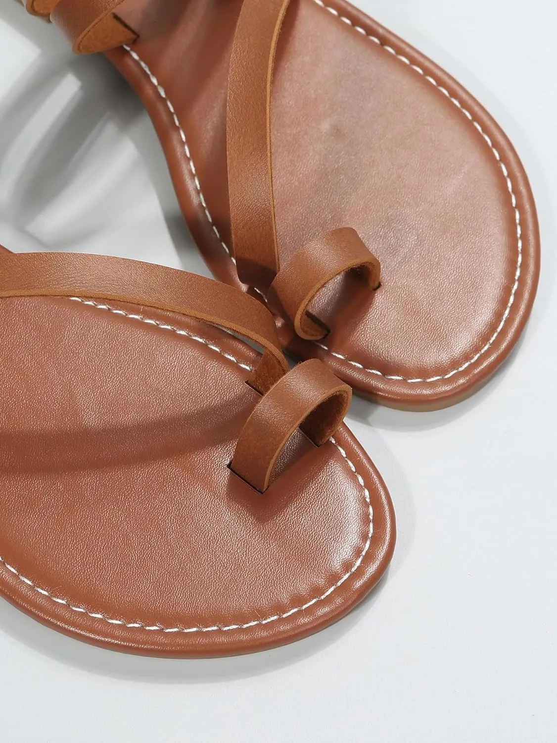 Verdusa Women's Strappy Thong Sandals Beach Sandals Boho Flats