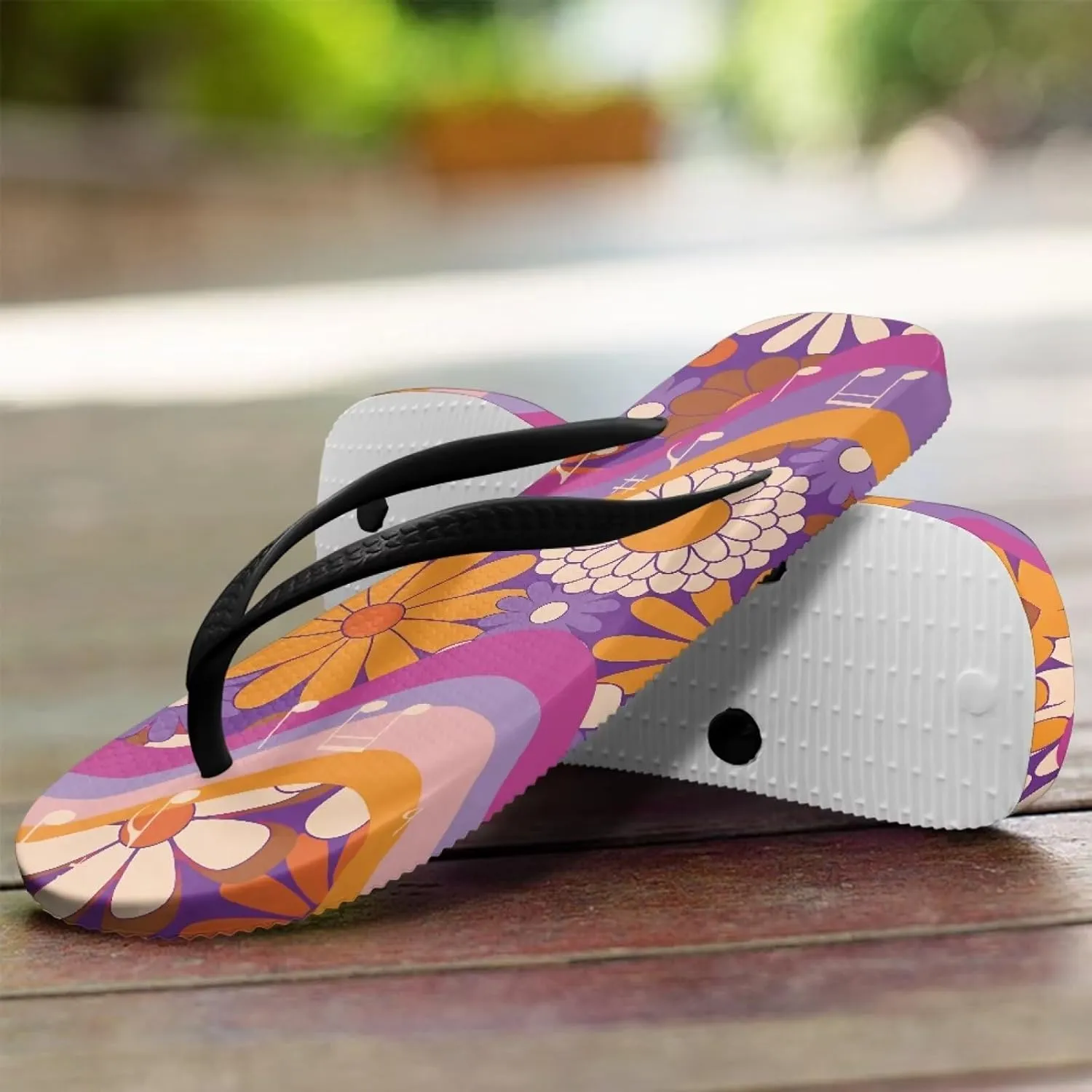 Walking Flip Flops Flat Sandal Yoga Mat Summer Beach Shoe Thong Slippers for Women with Arch Support