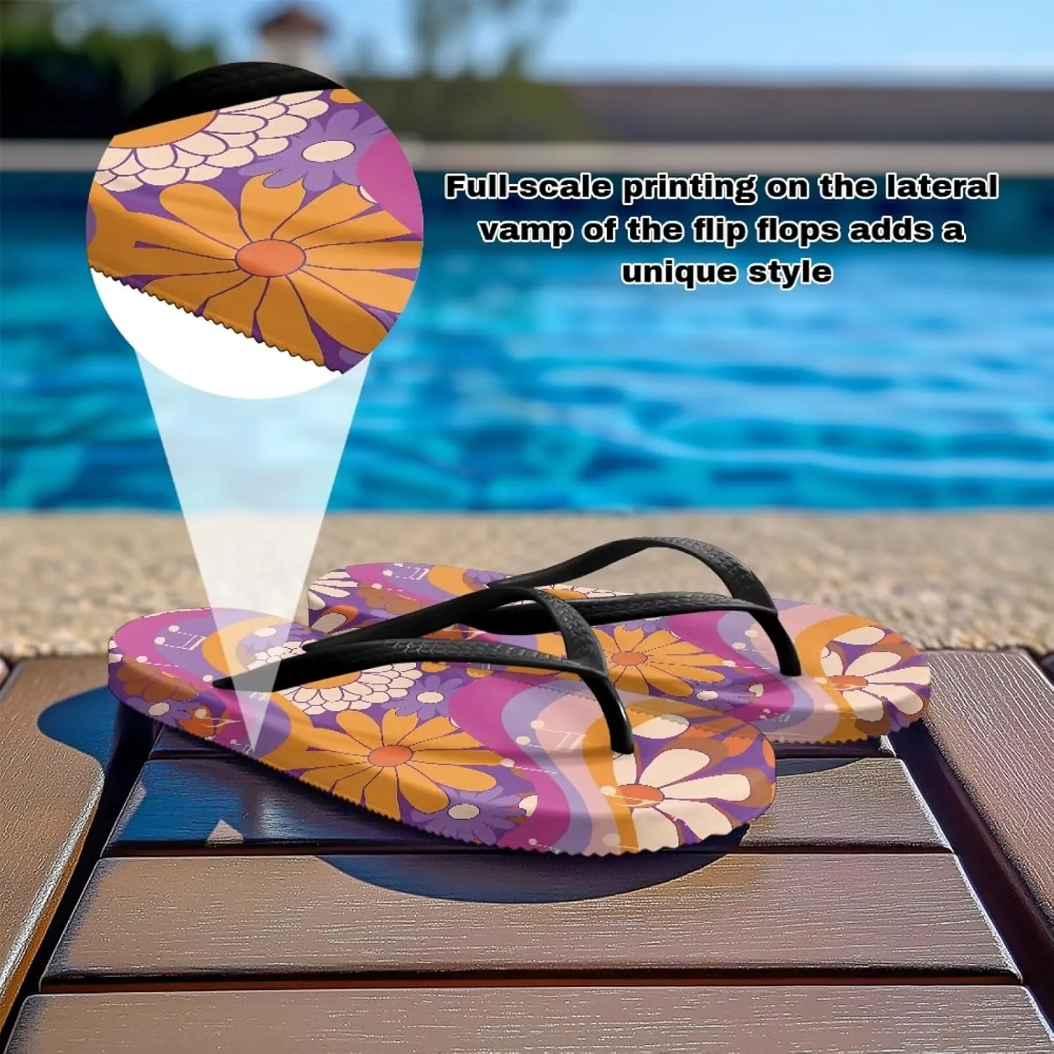 Walking Flip Flops Flat Sandal Yoga Mat Summer Beach Shoe Thong Slippers for Women with Arch Support