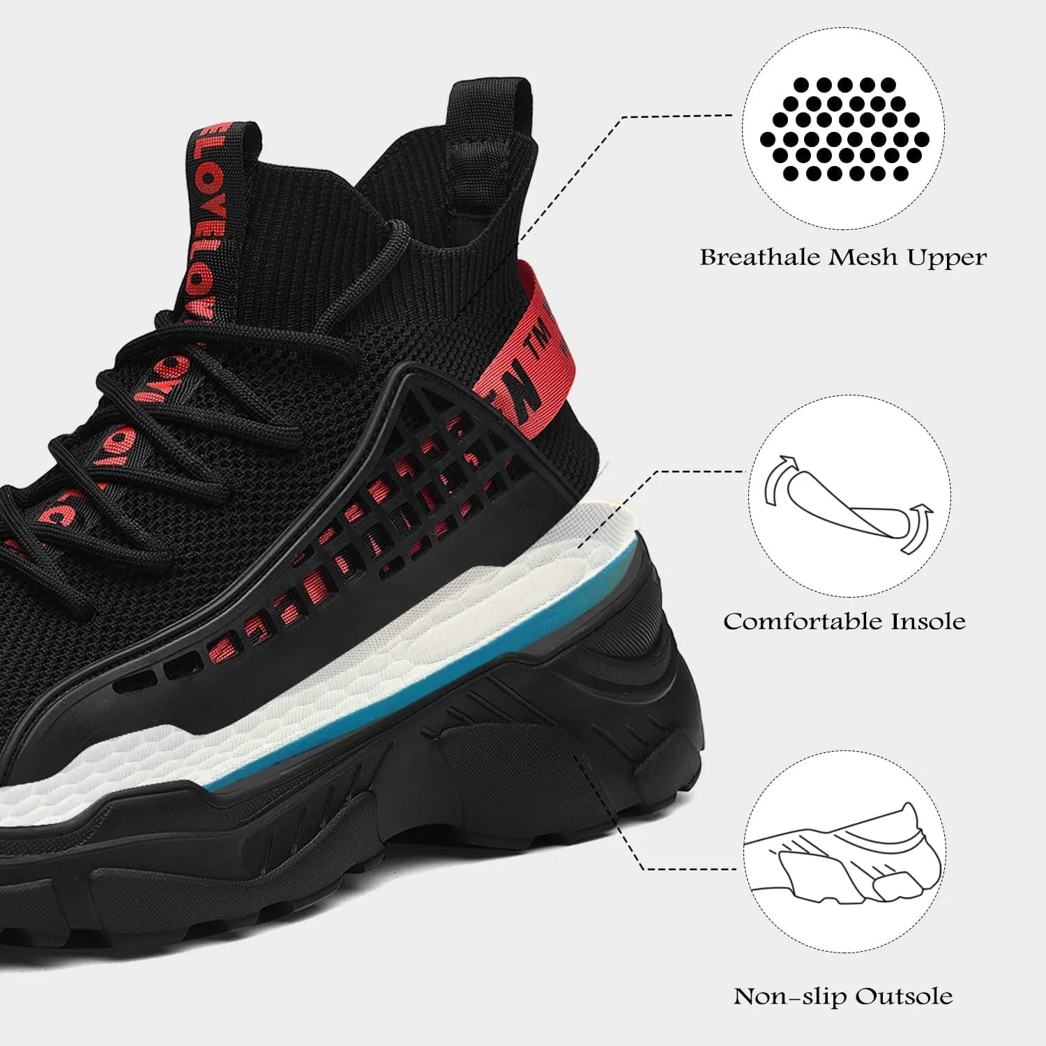 Walking Shoes for Men Fashion Sneakers Athletic Sport Running Casual Tennis Shoe