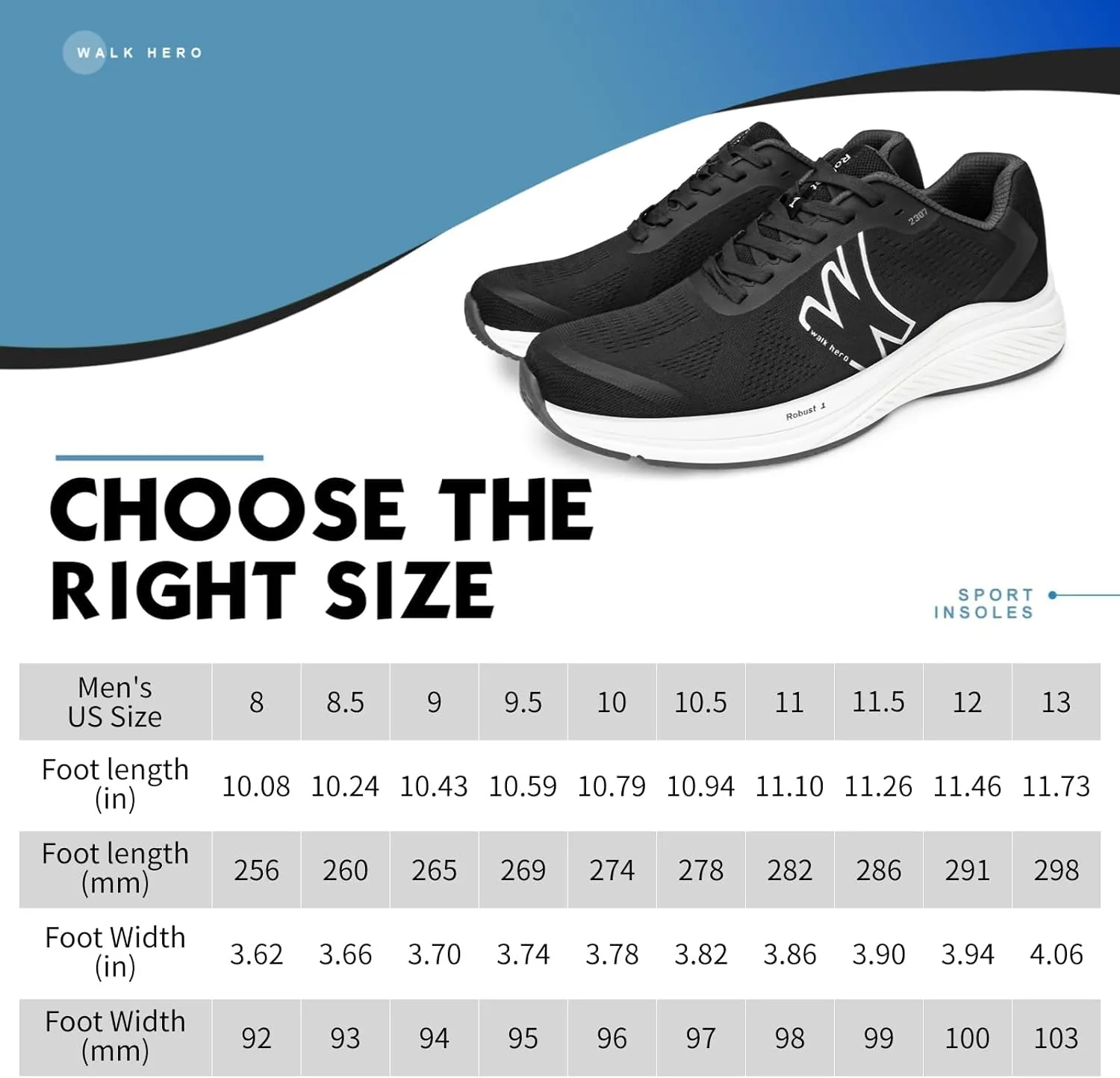 Walking Shoes Mens for Plantar Fasciitis, Orthopedic Shoes for Men with Arch Support, Non-Slip Orthotic Shoes for Heel Pain Relief