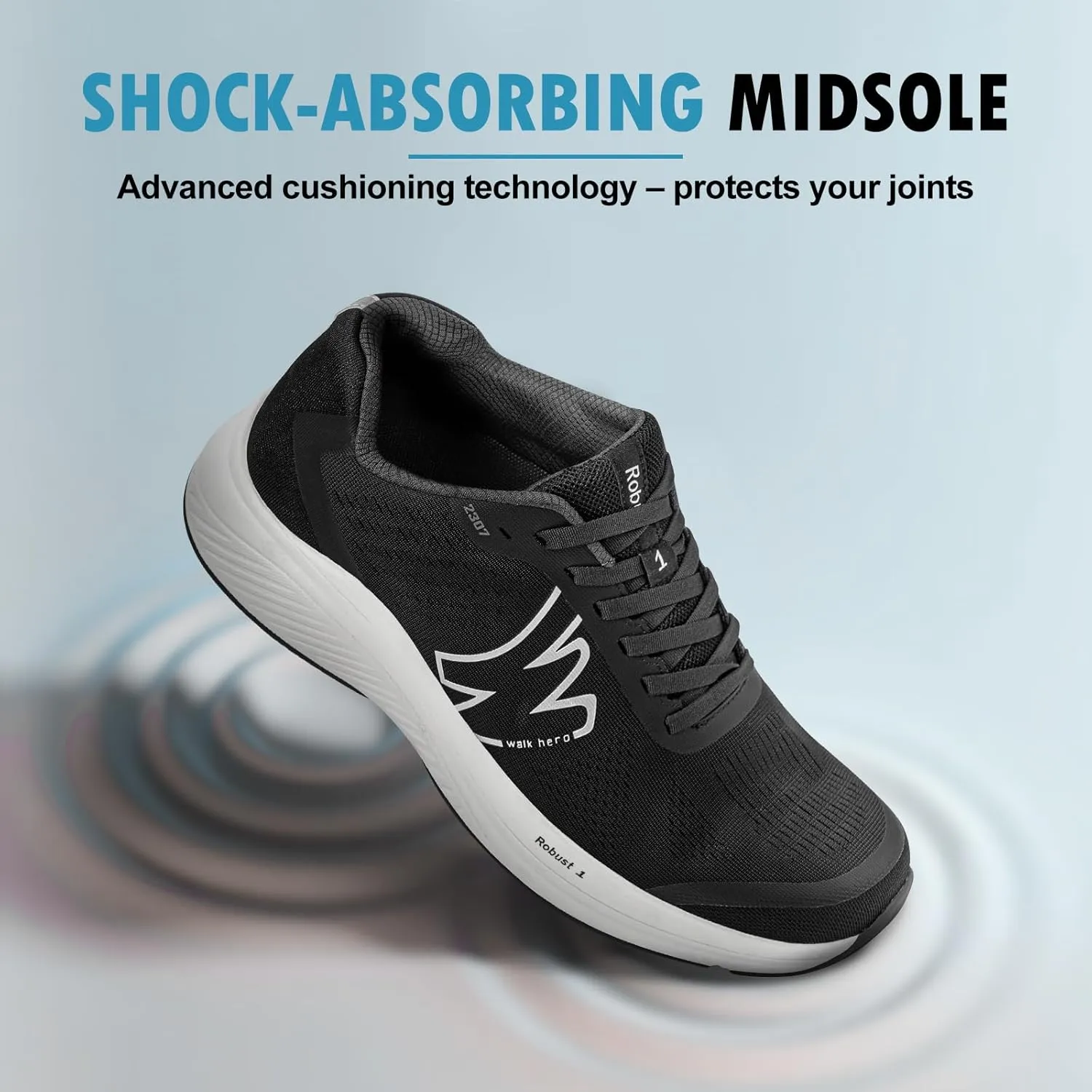 Walking Shoes Mens for Plantar Fasciitis, Orthopedic Shoes for Men with Arch Support, Non-Slip Orthotic Shoes for Heel Pain Relief