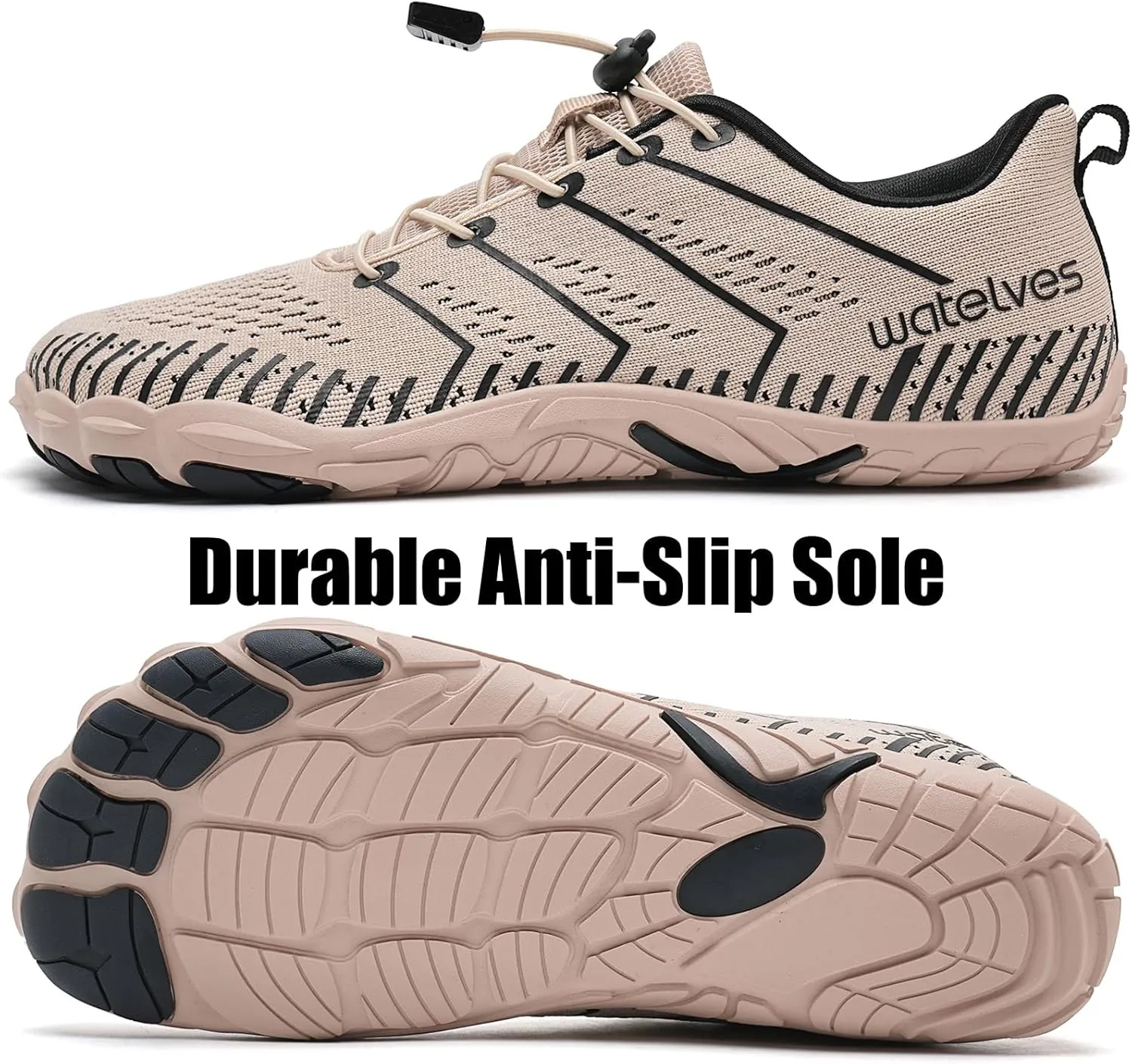 WateLves Barefoot Shoes Women Men Anti Slip Water Shoes Wide Toe Breathable Walking Shoes Minimalist Zero Drop Sneakers for Beach Travel Hiking