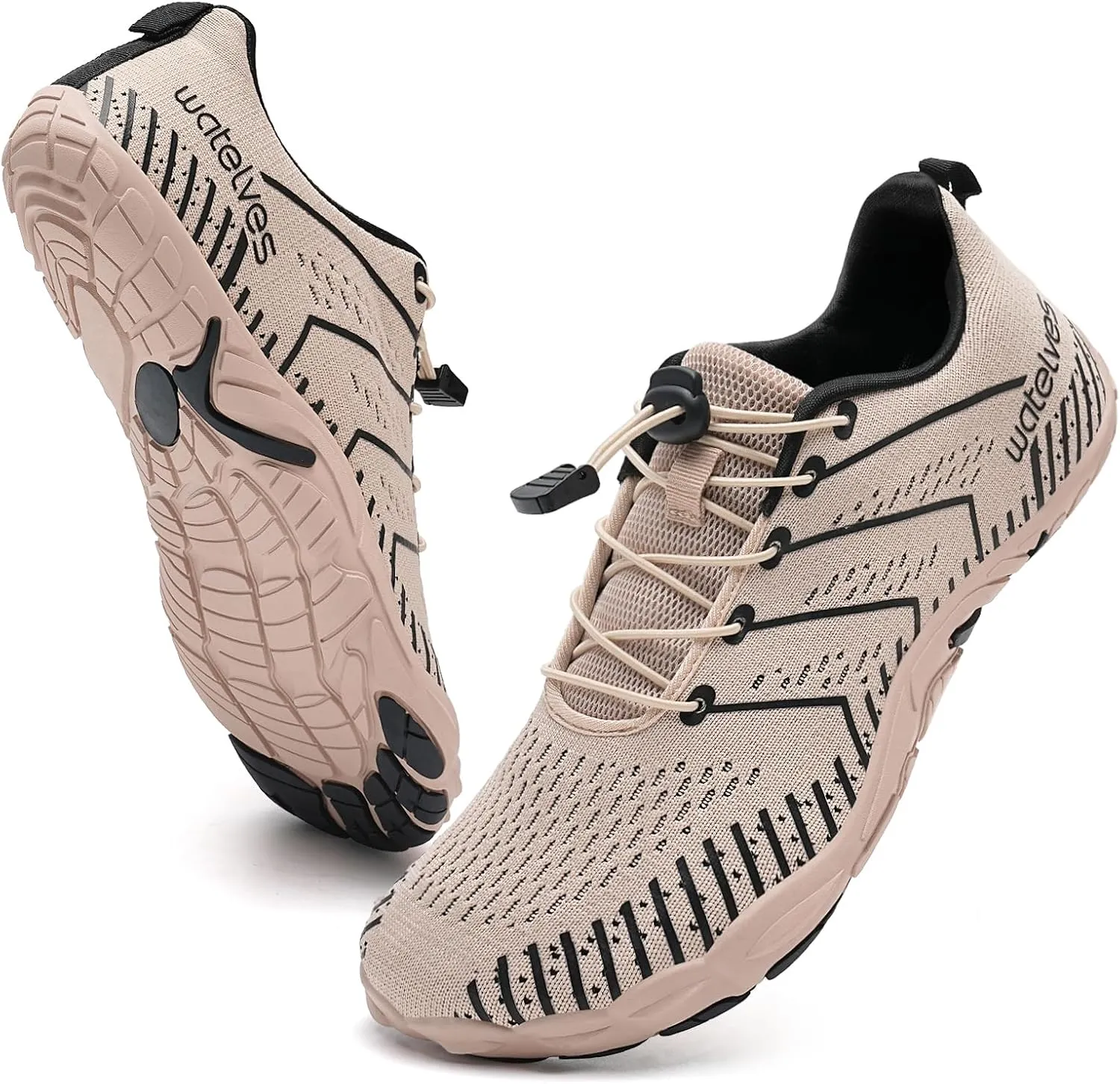 WateLves Barefoot Shoes Women Men Anti Slip Water Shoes Wide Toe Breathable Walking Shoes Minimalist Zero Drop Sneakers for Beach Travel Hiking