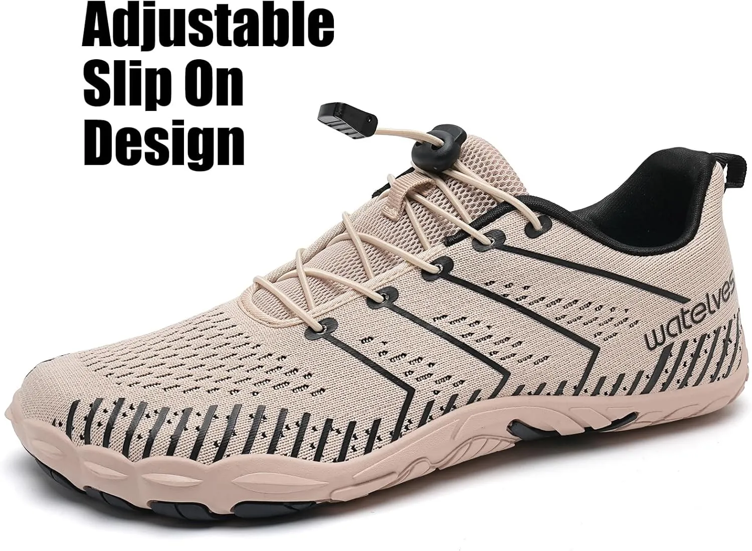 WateLves Barefoot Shoes Women Men Anti Slip Water Shoes Wide Toe Breathable Walking Shoes Minimalist Zero Drop Sneakers for Beach Travel Hiking
