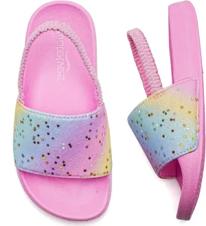 WateLves Toddler Boys Girls Slides Sandals for Swim Beach Kids Water Shoes Casual Slippers