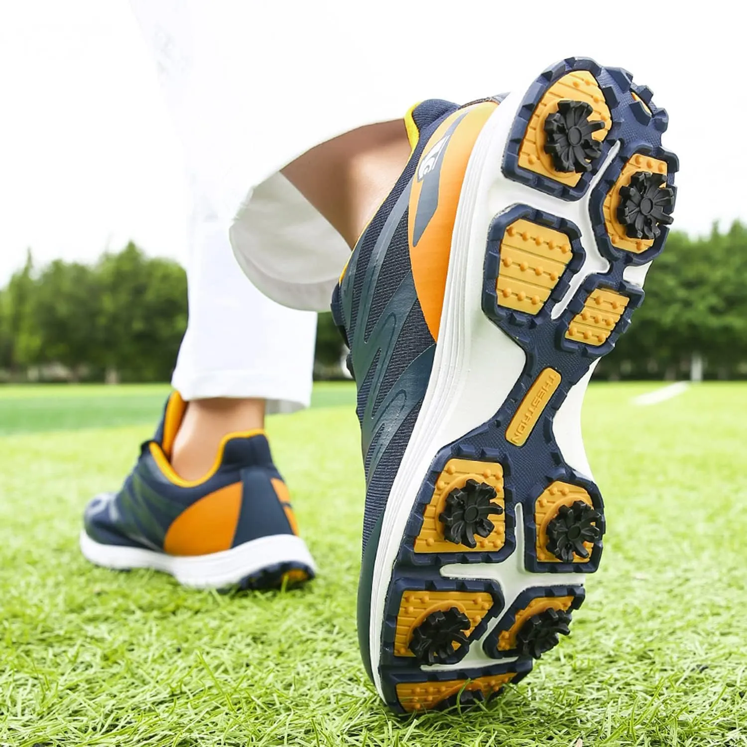 Waterproof Professional Golf Shoes Men Spikes Golf Sneakers Male Outdoor Anti Slip Walking Footwears