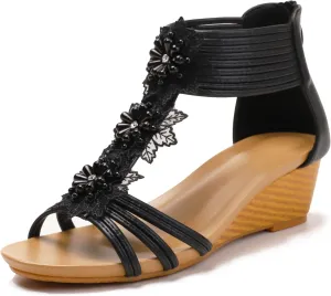 Wedge Sandals for Women Dressy Casual Summer Cute Comfy Wedges Heels Beach Sandal