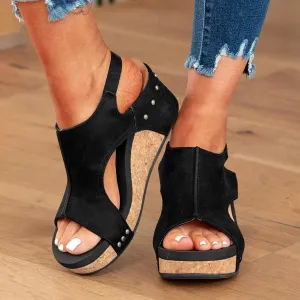 Wedge Sandals for Women Dressy Summer 2025 Open Toe Buckle Ankle Strap Platform Wedge Sandals Casual Ladies Boho Summer Beach Walking Sandals Lightweight for All Day Wear