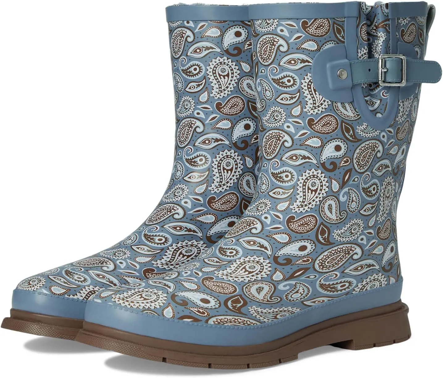 Western Chief Women's Faux Fur Mid Rain Boot