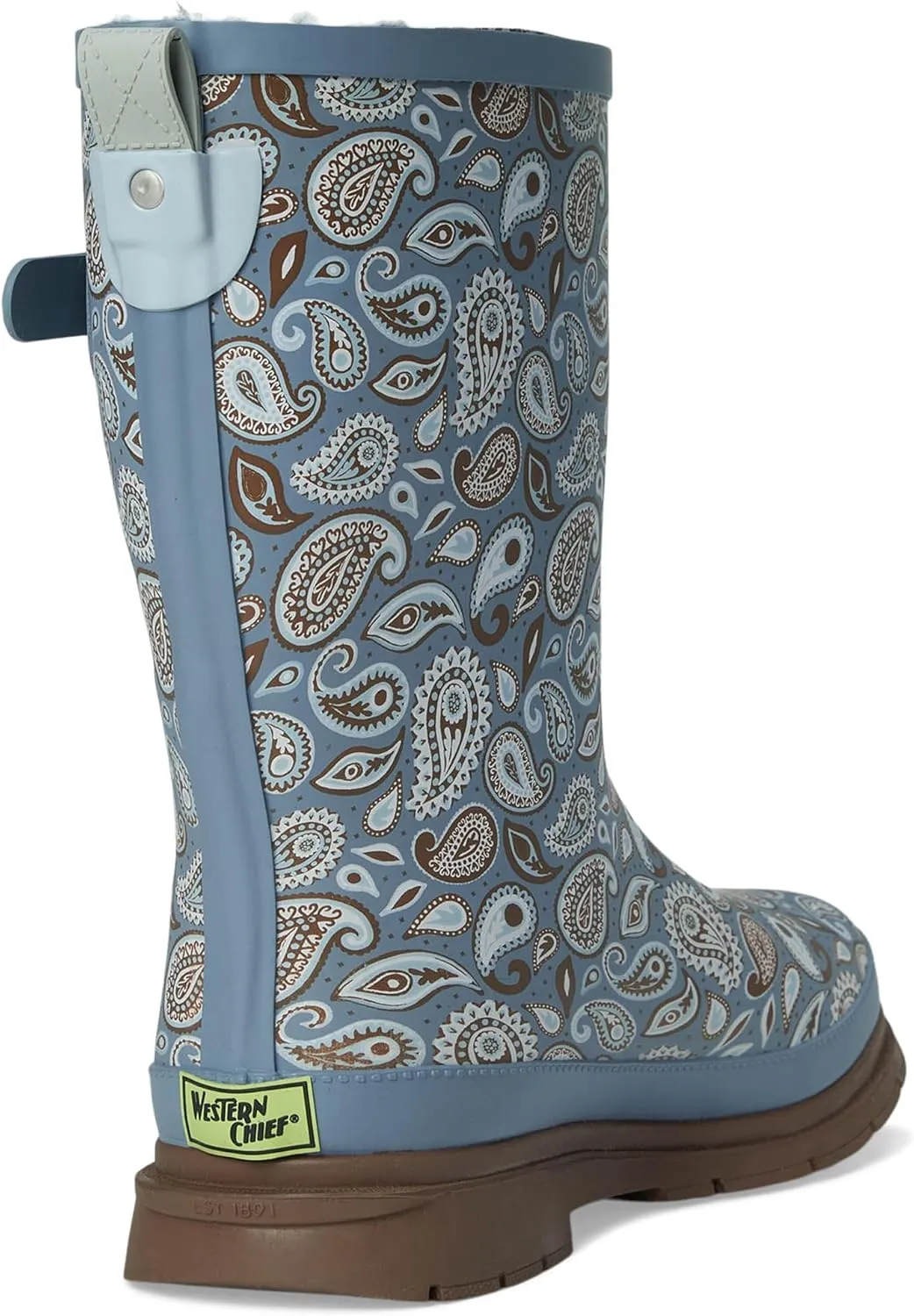 Western Chief Women's Faux Fur Mid Rain Boot