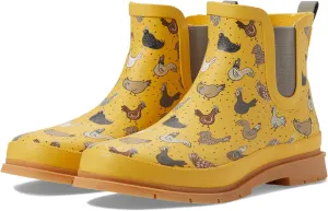 Western Chief Women's Waterproof Chelsea Ankle Rain Boot with Elastic Gore and Rubber Lug Outsole – Stylish and Functional for Rainy Days