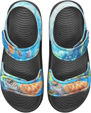 Whale Axolotl Sandals Cartoon Kids Summer Beach Water Shoes Toddler Boys Girls Sport Athletic Outdoor Sandals Adjustable