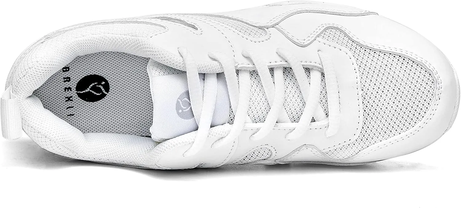 White Cheer Shoes for Women Breathable Cheerleading Shoes Lightweight Athletic Tennis Walking Cheer Sneakers Girl Cheer Shoes…