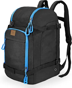 WOLT Ski Boot Bag Backpack 50L Snowboard Boot Bag for Travel for Snow Boots, Ski Helmet, Gloves, Goggles, Skiing Gear