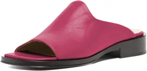 Women Fashion Open Toe Flats Sandals Slip On Low Chunky Heel Mules Slippers Versatile Dress Party Shoes Size 4-16 US