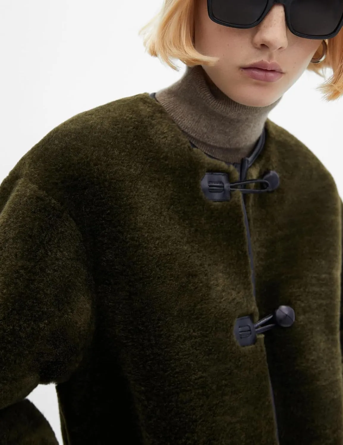 Women Faux Fur Jackets Loose Fit Fleece Long Sleeve Buttons Shaggy Winter Warm Outerwear Coats
