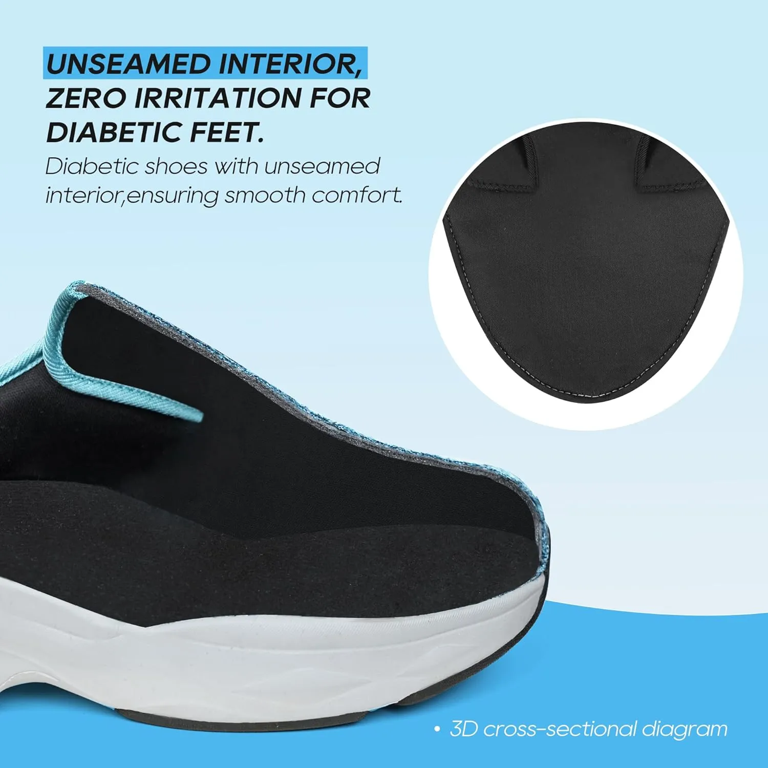 Women Orthopedic Diabetic Walking Sneakers Swollen Feet Shoes