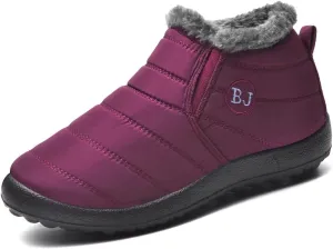 Women Winter Snow Boots Warm Ankle Boots Anti-Slip Waterproof Winter Shoes Slip On Booties Sneakers