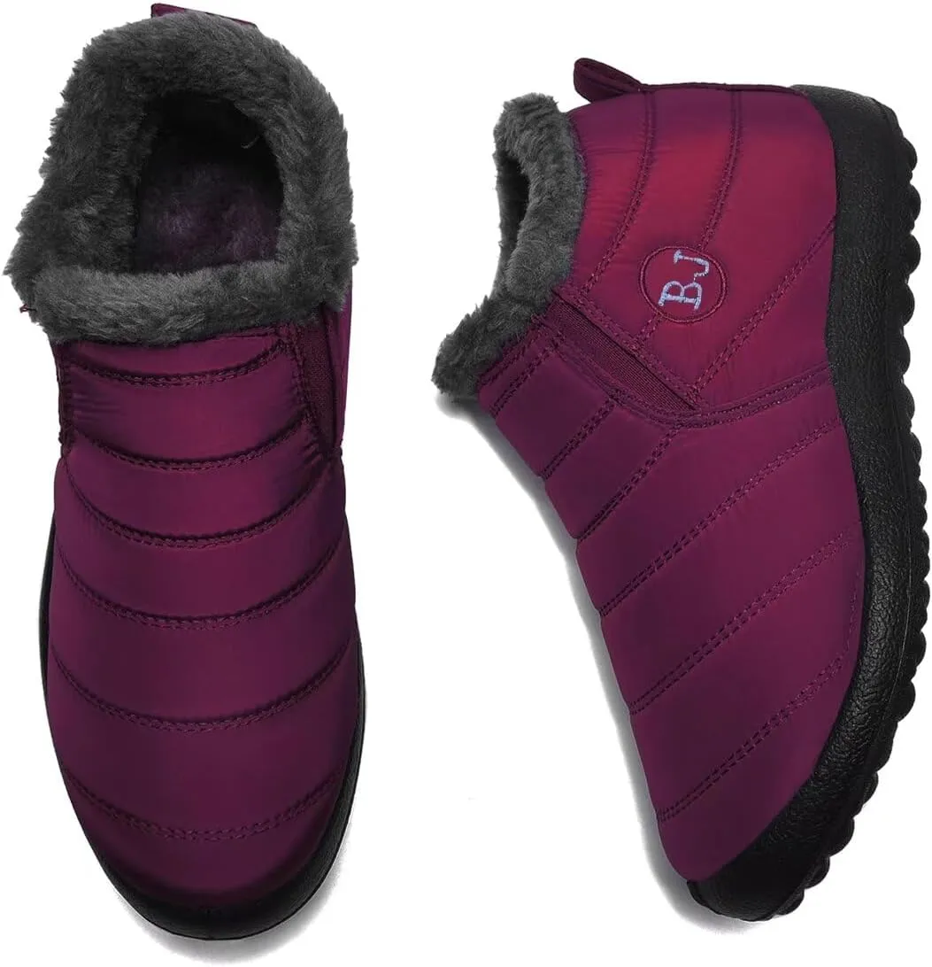 Women Winter Snow Boots Warm Ankle Boots Anti-Slip Waterproof Winter Shoes Slip On Booties Sneakers