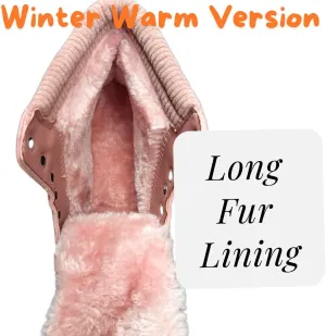 Women Winter Work Boots - Waterproof Hiking Outdoor Lightweight Construction Composite Comfortable Fur