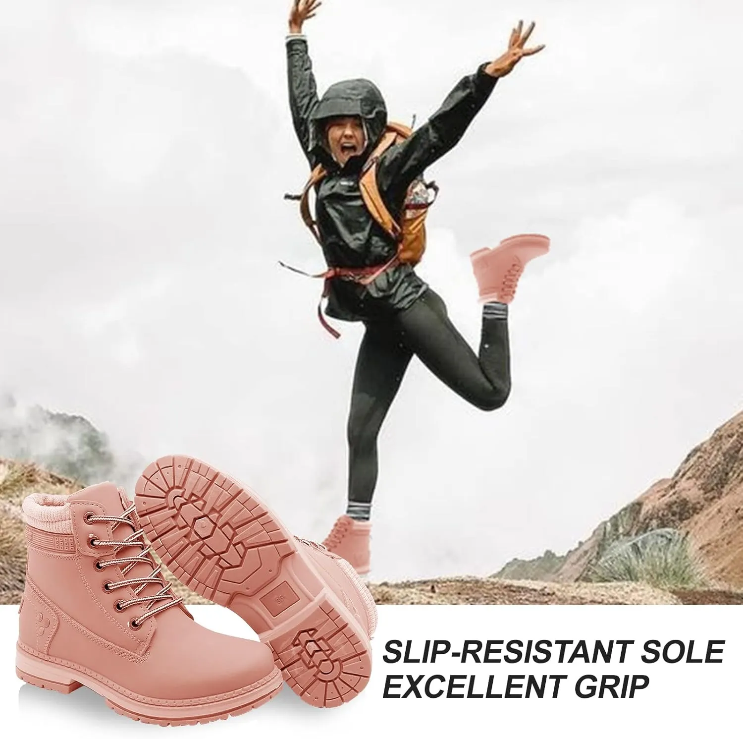 Women Work Boots - Waterproof Hiking Outdoor Lightweight Construction Composite Comfortable