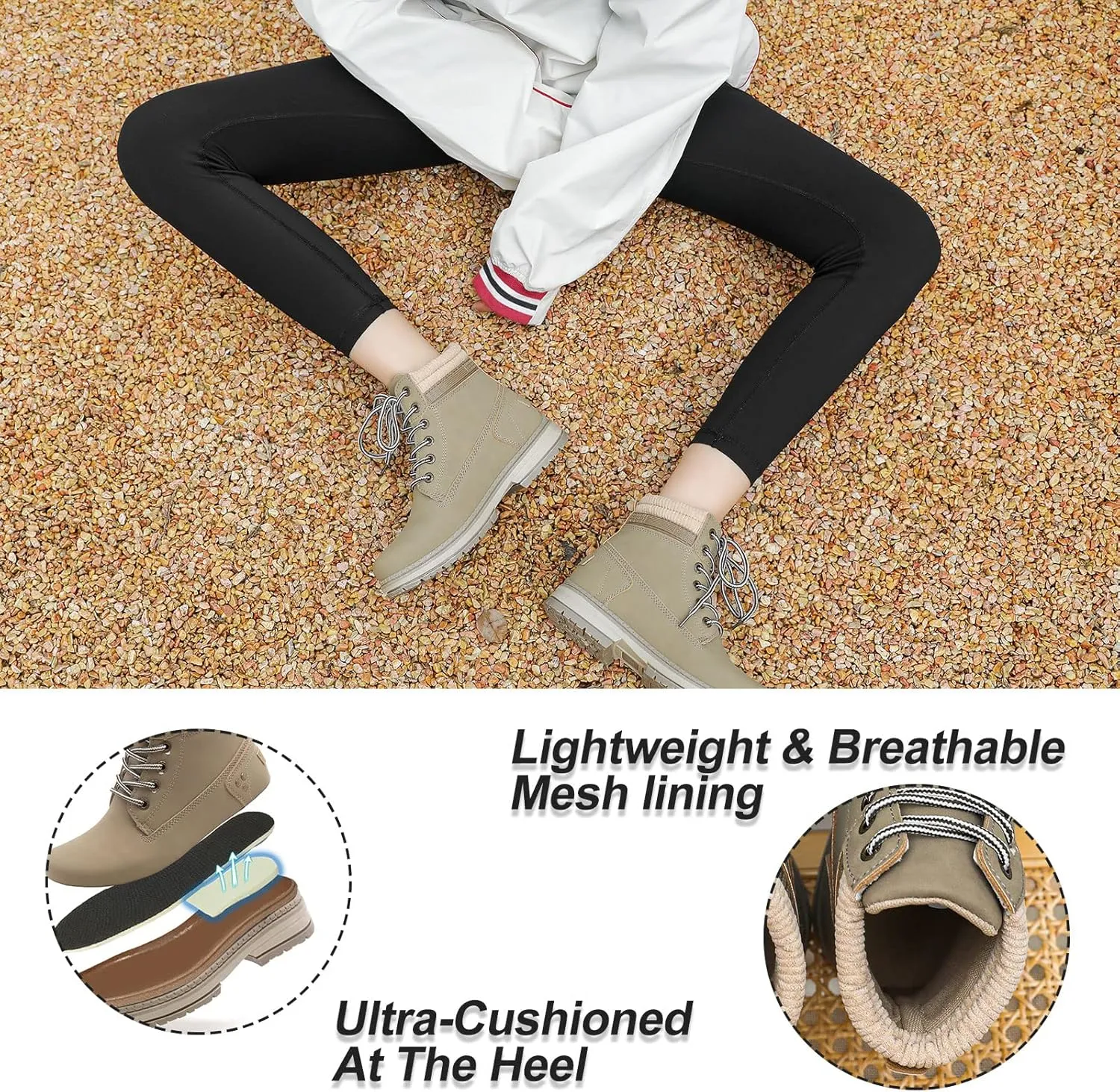 Women Work Boots - Waterproof Hiking Outdoor Lightweight Construction Composite Comfortable