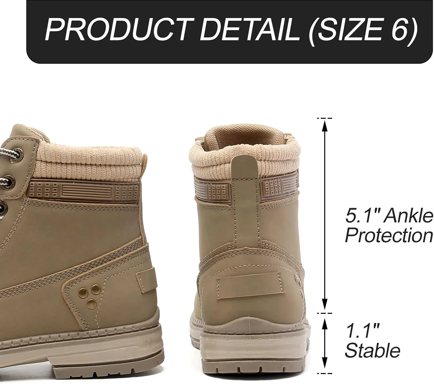Women Work Boots - Waterproof Hiking Outdoor Lightweight Construction Composite Comfortable