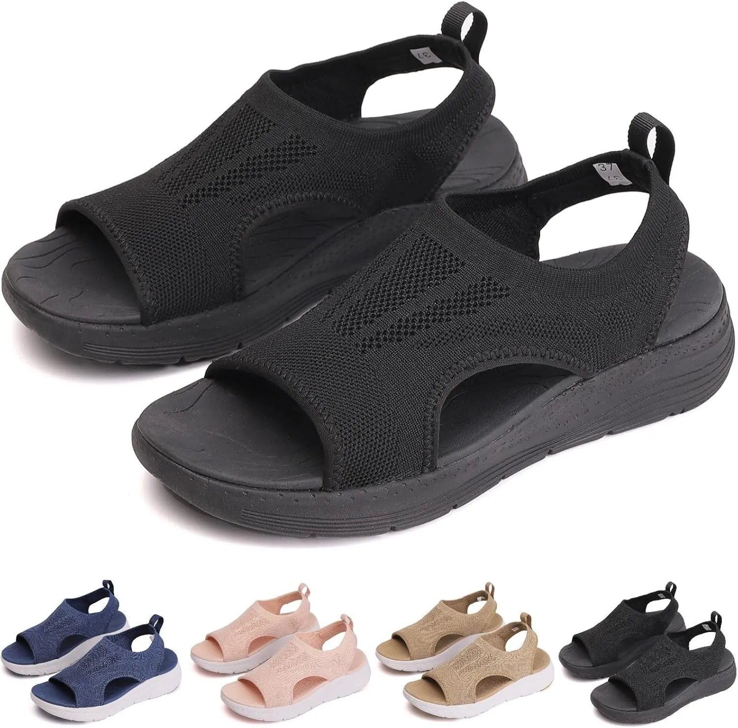 Women's Breathable Orthopedic Sandals 2025 Comfortable Walking Tennis Shoes Outdoor Active Summer Dressy Sandals Arch Support Wide Fit Plantar Fasciitis Sport Athletic Hiking