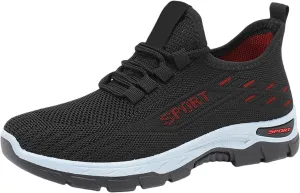 Women's Casual Orthopedic Sneakers Lightweight Breathable Mesh Walking Shoes Summer Comfortable Soft Sole Slip On Sneakers Athletic Workout Sports Tennis Shoes with Arch Support