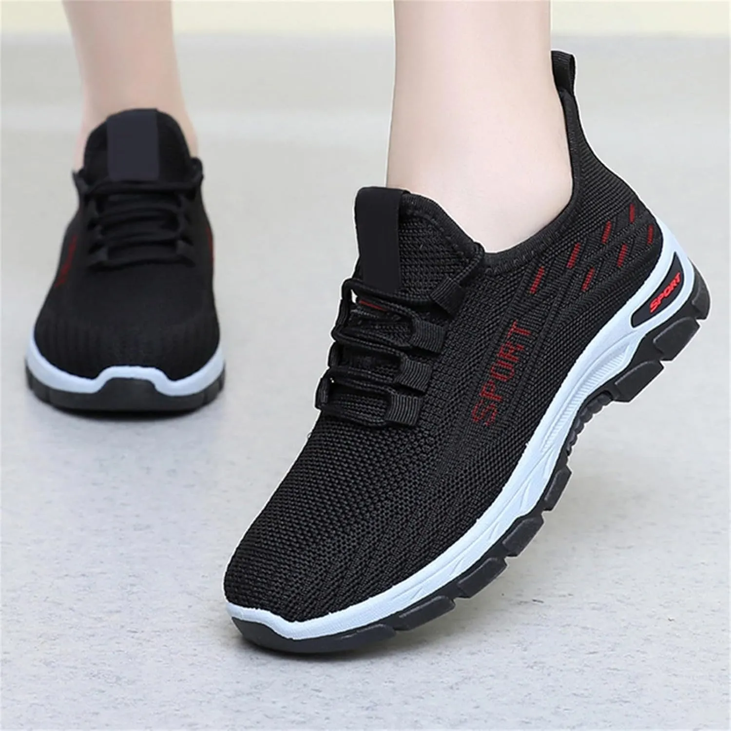 Women's Casual Orthopedic Sneakers Lightweight Breathable Mesh Walking Shoes Summer Comfortable Soft Sole Slip On Sneakers Athletic Workout Sports Tennis Shoes with Arch Support