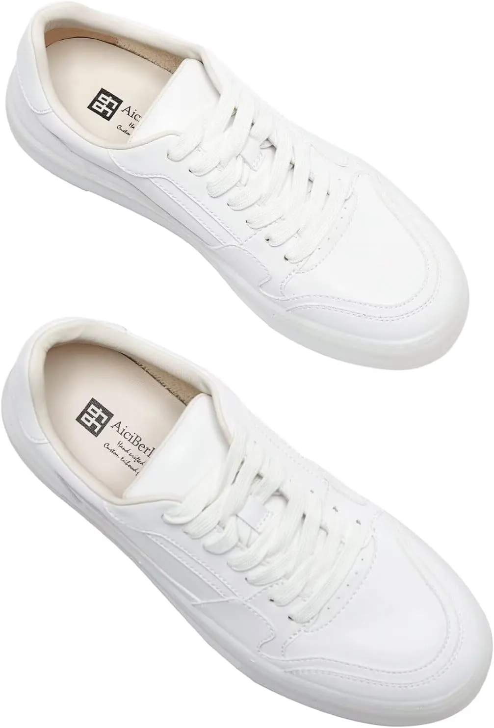 Women's Casual Sneakers,Leather Platform Sneakers for Women Fashion