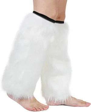 Women's Fur Leg Warmers, Fuzzy Faux Fur Leg Warmers, Winter Furry Long Boot Cuffs Cover, Fur Heels Long Boots Cuff Cove